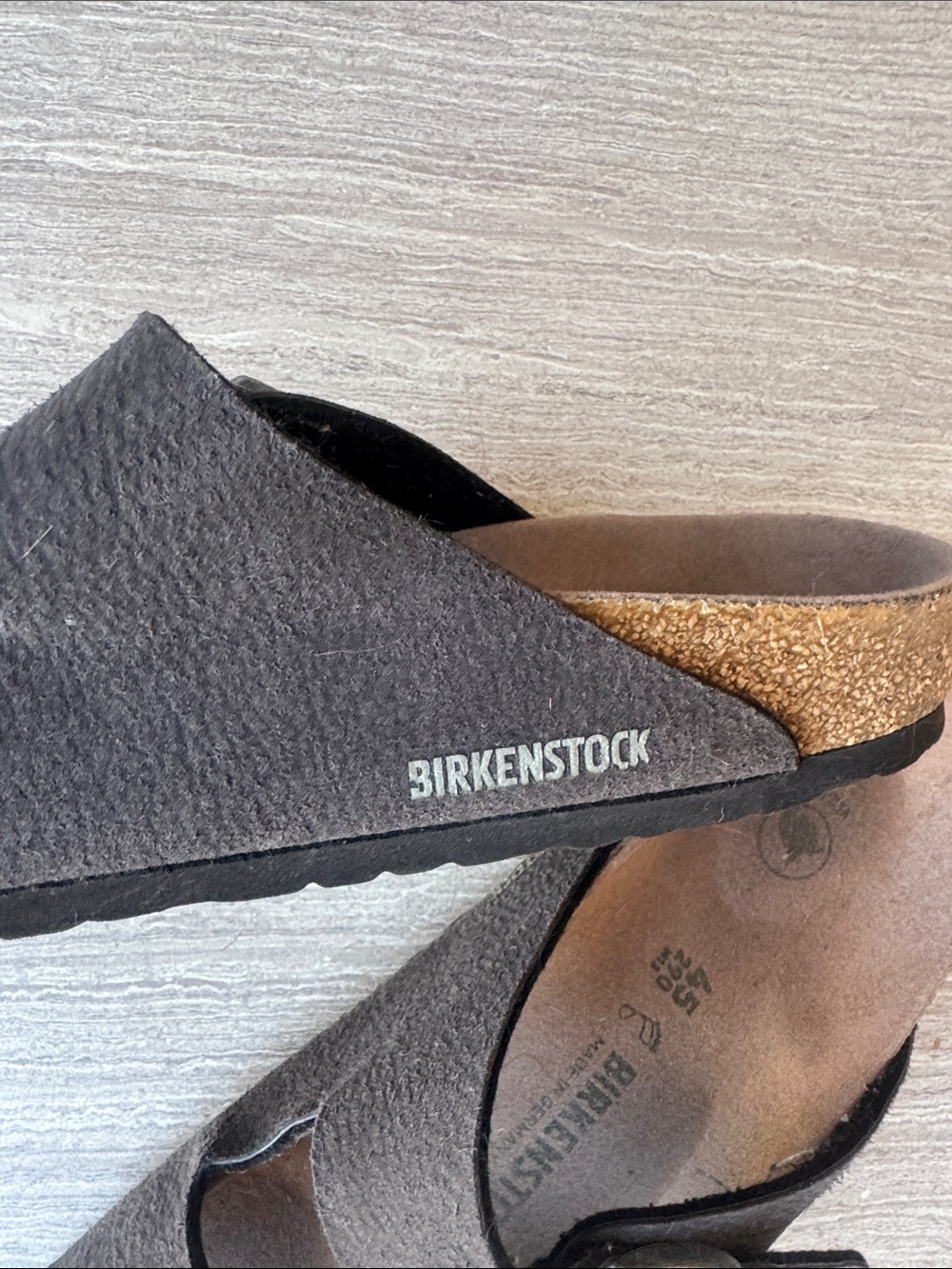 Birkenstock Dark Brown Two-Strap Buckle Sandals - Picture 4 of 4